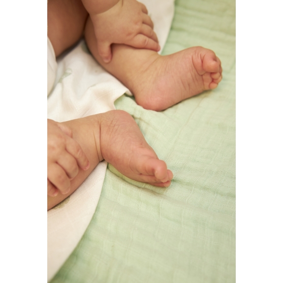 Aankleedkussenhoes Pre-Washed Hydrofiel Uni - Soft Green