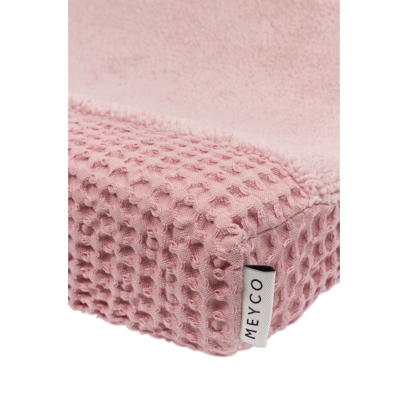 Meyco - Aankleedkussenhoes Wafel Teddy - Roze - 50x70cm