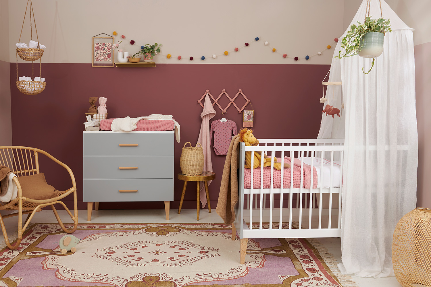 Aankleedkussenhoes Wafel Teddy - Roze - 50x70cm - afbeelding 2