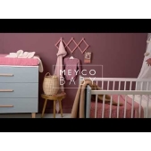 Meyco - Aankleedkussenhoes Wafel Teddy - Roze - 50x70cm