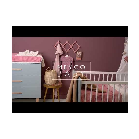 Meyco - Aankleedkussenhoes Wafel Teddy - Roze - 50x70cm