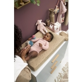 Aankleedkussenhoes Rib Mini Spot - Toffee Melange - 50x7