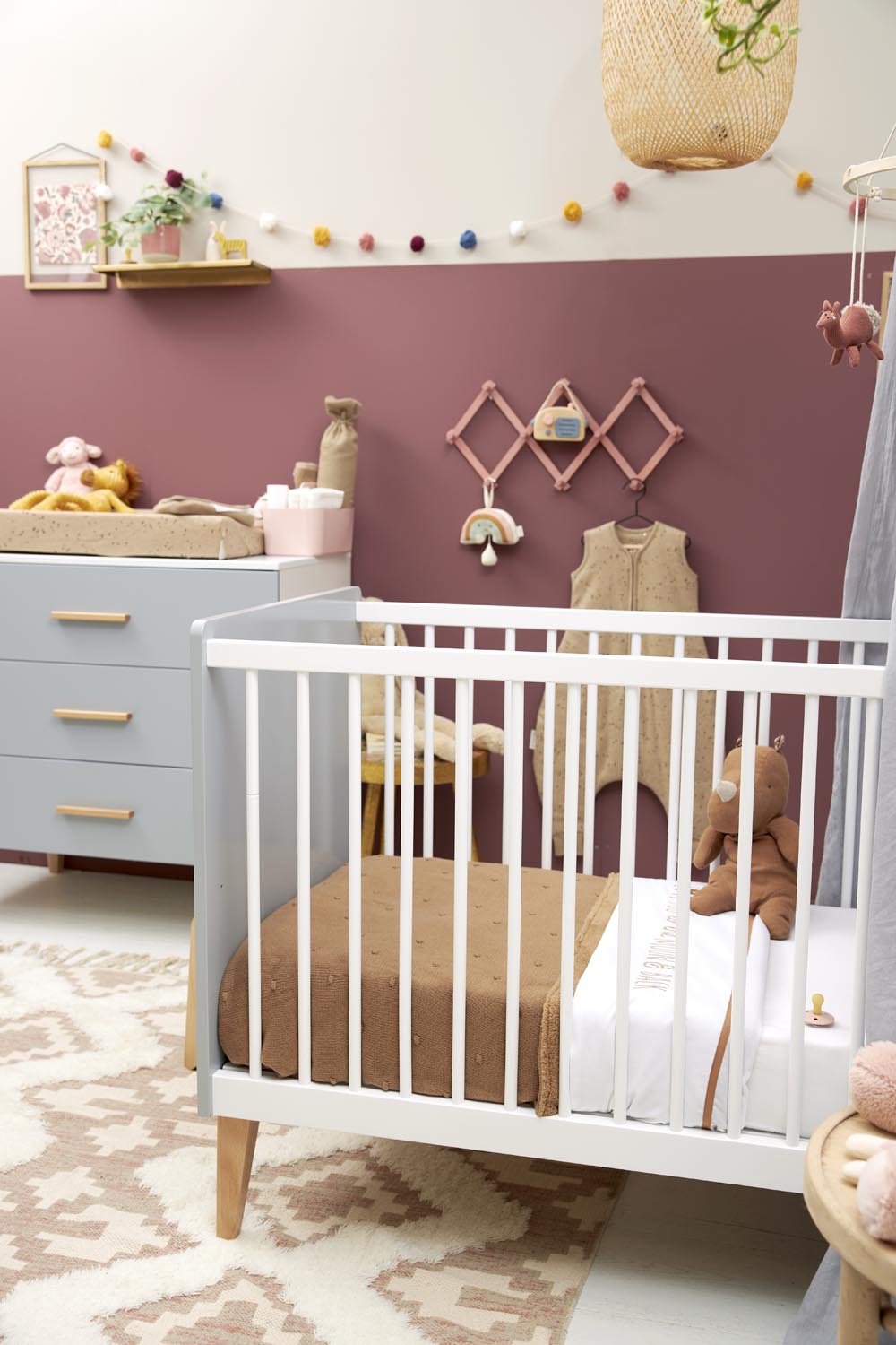 Aankleedkussenhoes Rib Mini Spot - Toffee Melange - 50x7 - afbeelding 2