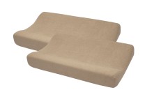 Aankleedkussenhoes Badstof Uni Taupe 2-Pack 50x70cm