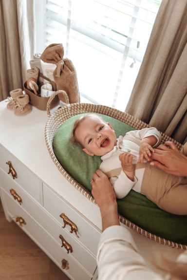 Meyco - Aankleedkussenhoes Badstof Olive Green - 50x70cm