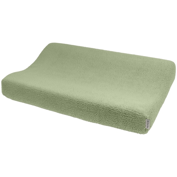 Meyco - Aankleedkussenhoes Teddy - Olijfgroen - 50x70cm