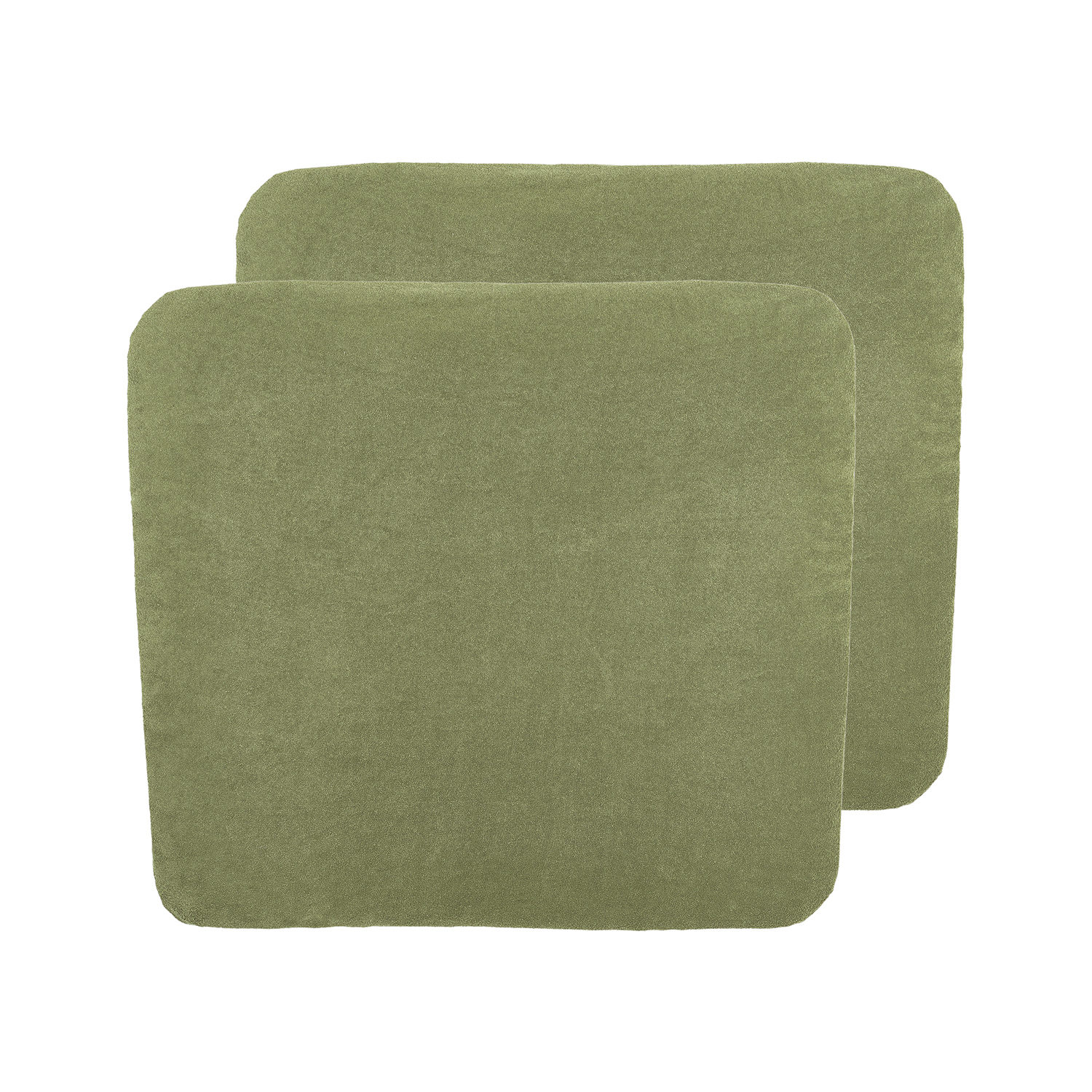 Aankleedkussenhoes Badstof 2-pack - Olive Green