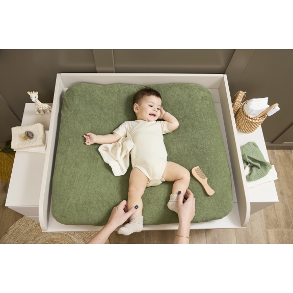 Meyco - Aankleedkussenhoes Badstof 2-pack - Olive Green