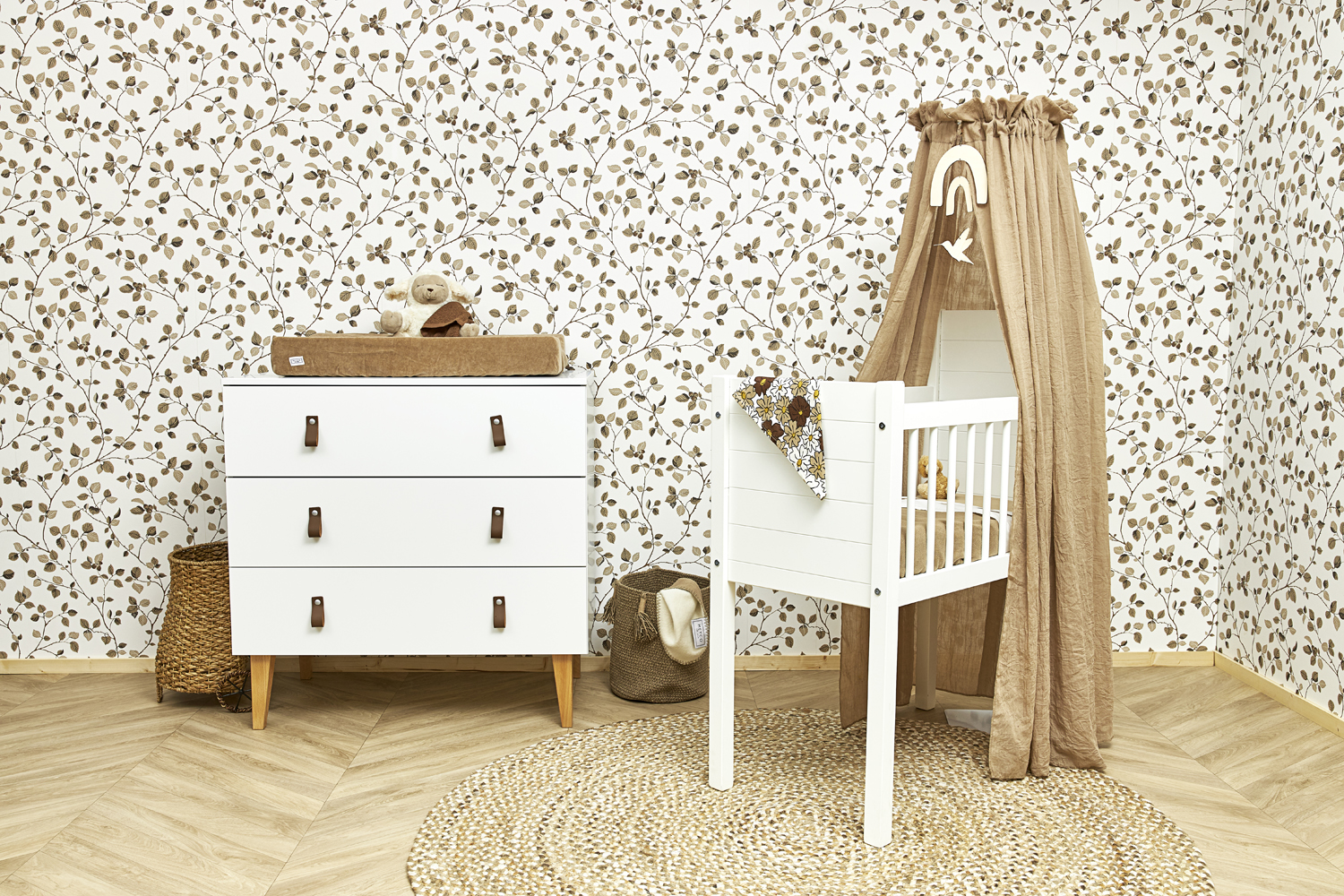 Taupe Sluier Uni - afbeelding 2
