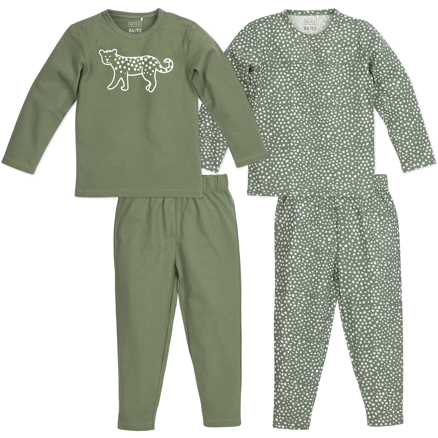 Pyjama 2-Pack Cheetah - Bosgroen - 110/116 - afbeelding 2