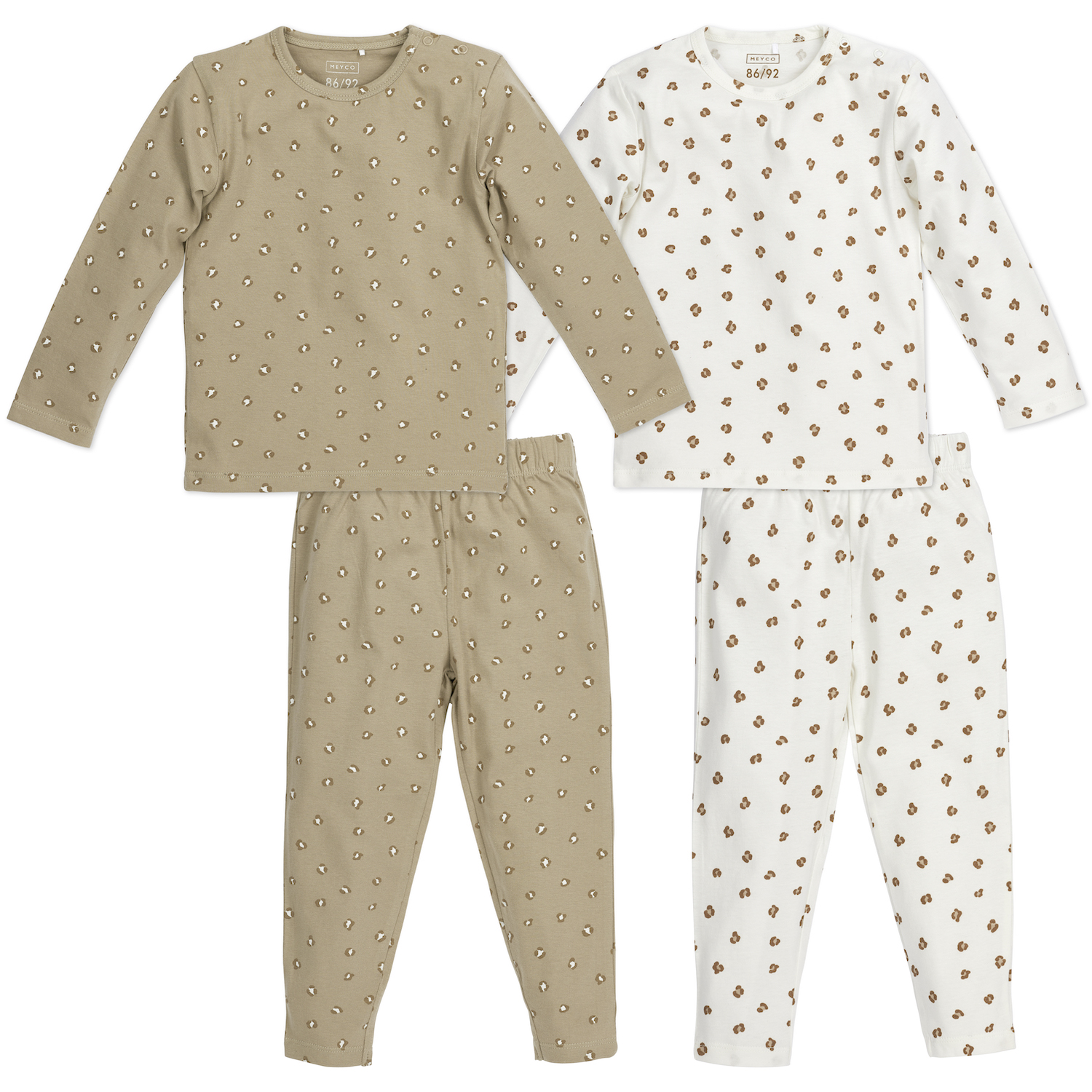Pyjama 2-Pack Mini Panther - Offwhite/Sand - afbeelding 2