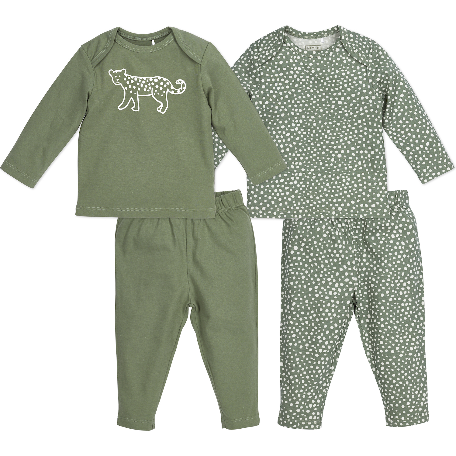 Baby Pyjama 2-pack Cheetah - Bosgroen - 50/56 - afbeelding 2