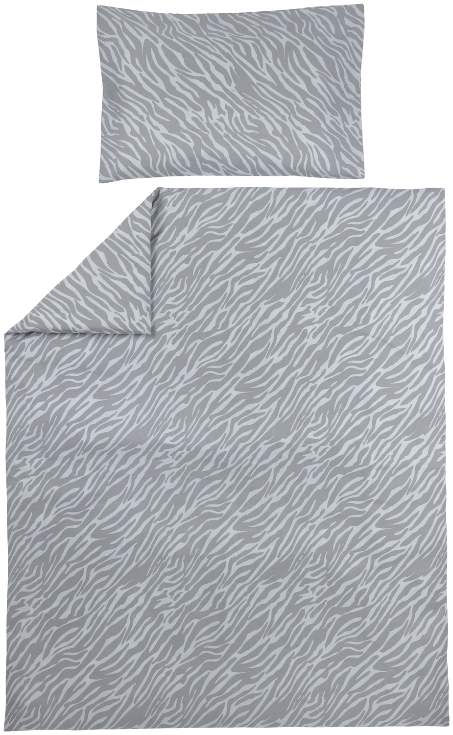 Peuter Dekbedovertrek Zebra - Grijs - 120x150cm