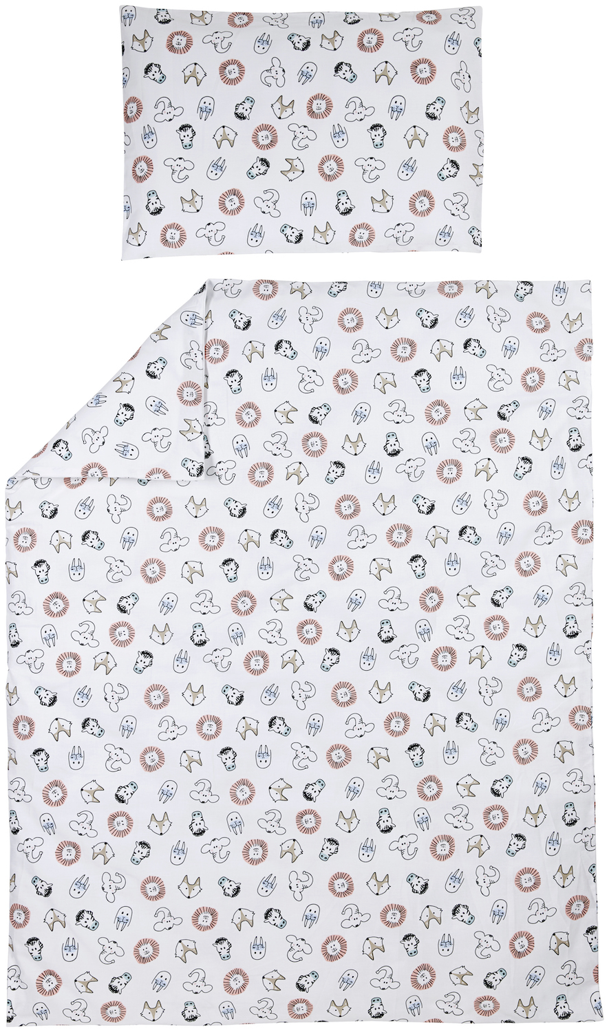 Dekbedovertrek Peuter Animal - Multicolour - 120x150cm