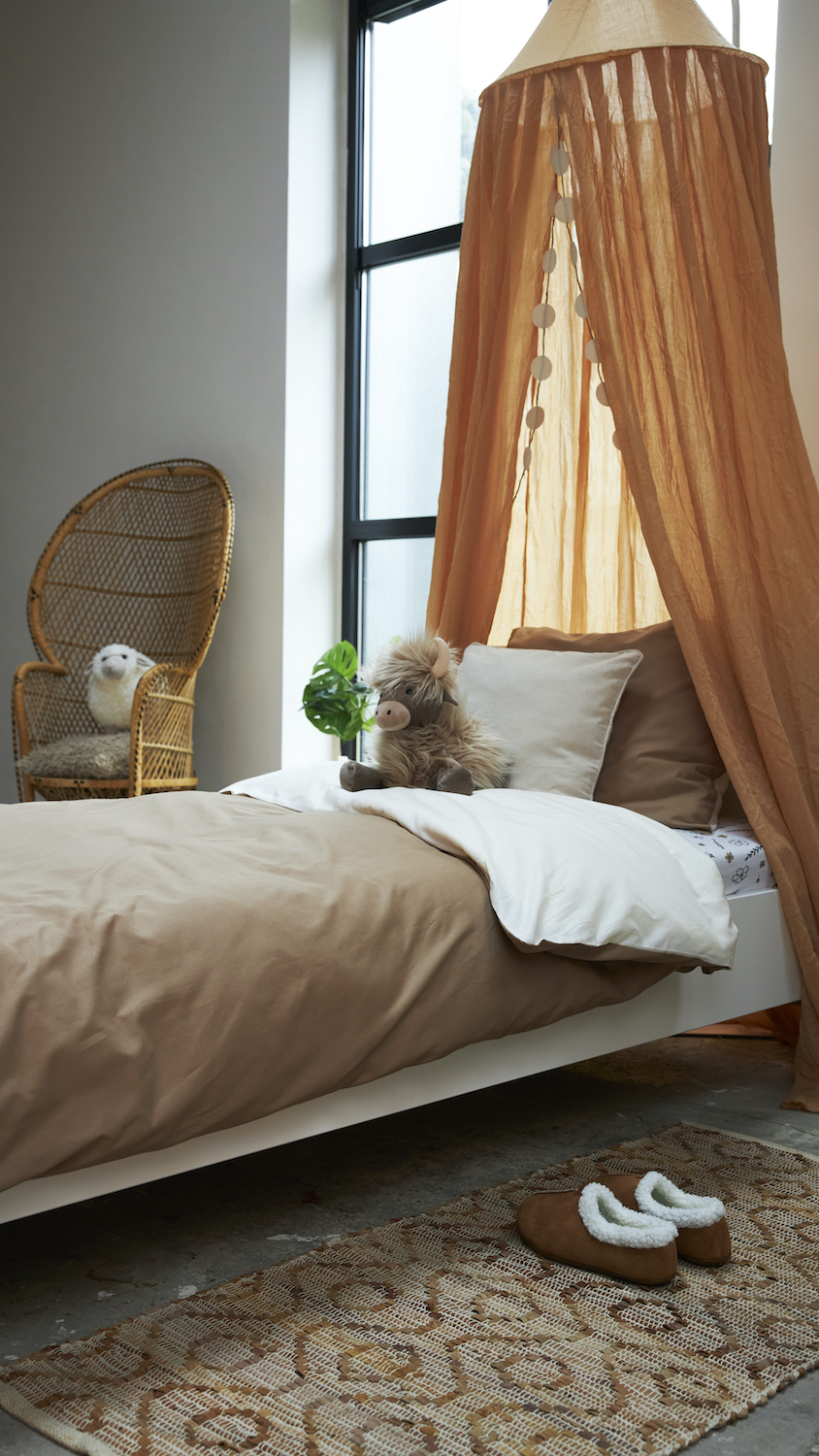 Dekbedovertrek Eenpersoons Uni Taupe Offwhite 140x200/22 - afbeelding 4