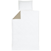 Dekbedovertrek Eenpersoons Uni Taupe Offwhite 140x200/22