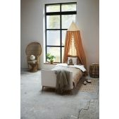 Dekbedovertrek Eenpersoons Uni Taupe Offwhite 140x200/22