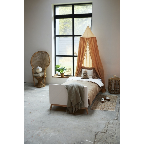 Dekbedovertrek Eenpersoons Uni Taupe Offwhite 140x200/22