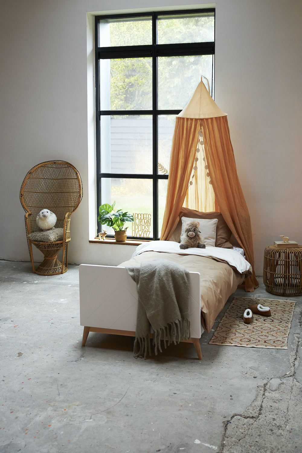 Dekbedovertrek Eenpersoons Uni Taupe Offwhite 140x200/22