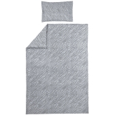 Eenpersoons Zebra Dekbedovertrek - Grijs - 140x200cm