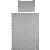 Dekbedovertrek + kussensloop Ledikant Louis - Grijs