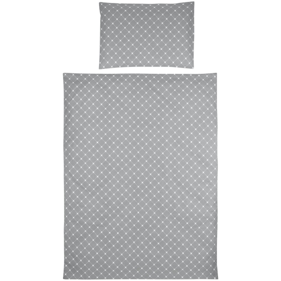 Dekbedovertrek + kussensloop Ledikant Louis - Grijs