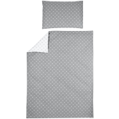 Meyco - Dekbedovertrek Peuter Louis - Grijs - 120x150cm