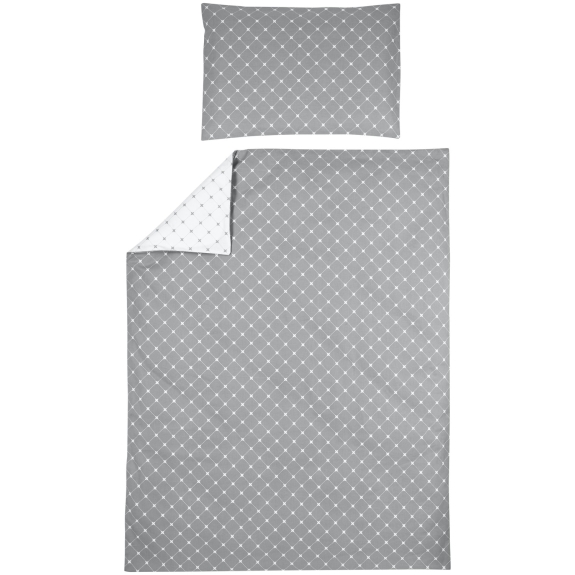 Meyco - Dekbedovertrek Peuter Louis - Grijs - 120x150cm