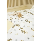 Meyco - Dekbedovertrek Lemon voor ledikant - soft yellow