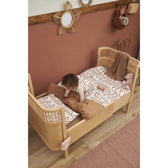 Meyco - Dekbedovertrek Ikat - Sand/Toffee - 100x135cm