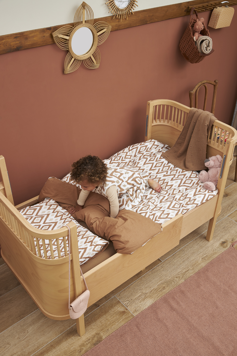 Dekbedovertrek Ikat - Sand/Toffee - 100x135cm - afbeelding 5