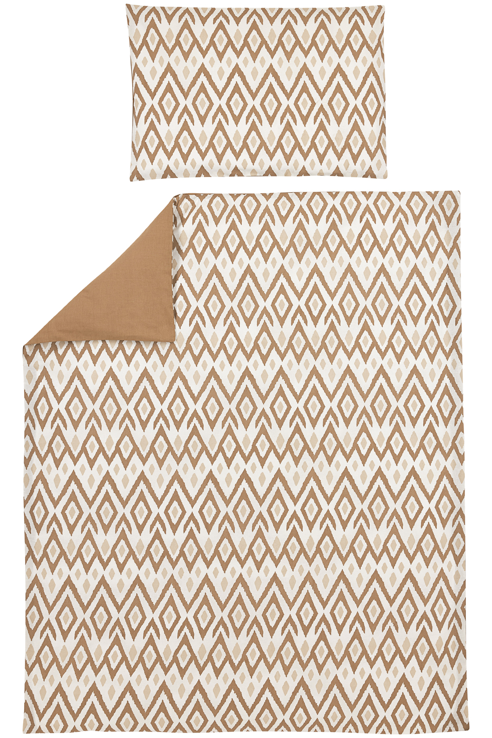 Dekbedovertrek Ikat - Sand/Toffee - 100x135cm - afbeelding 2