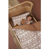 Meyco - Dekbedovertrek Ikat - Sand/Toffee - 100x135cm