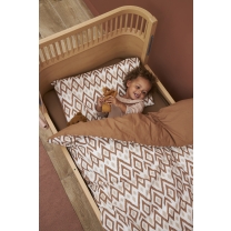 Meyco - Dekbedovertrek Ikat - Sand/Toffee - 100x135cm