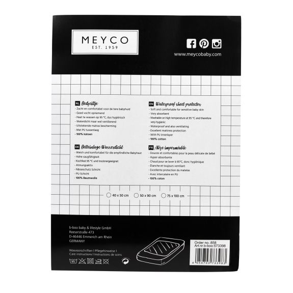 Meyco - Bedzeil Wieg - Wit - 40x50cm