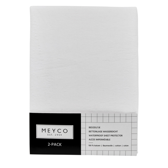 Meyco - Wieg Bedzeil 2-Pack - Wit - 40x50cm