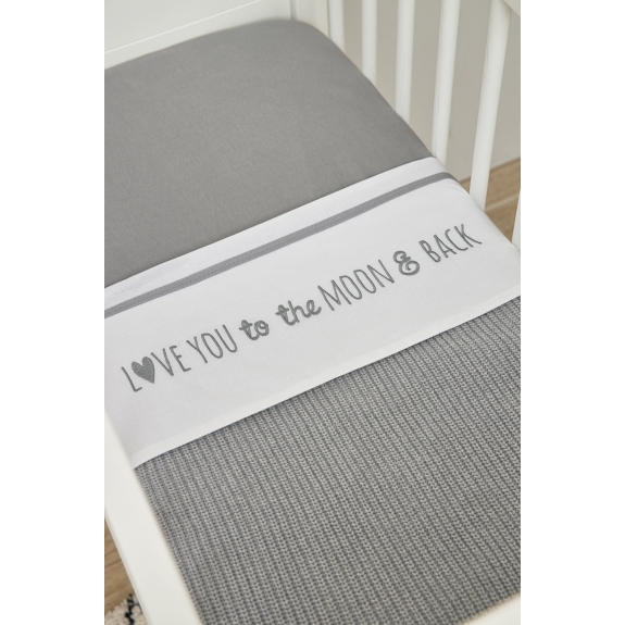 Meyco - Hoeslaken Wieg Jersey Grijs 40x80/90cm