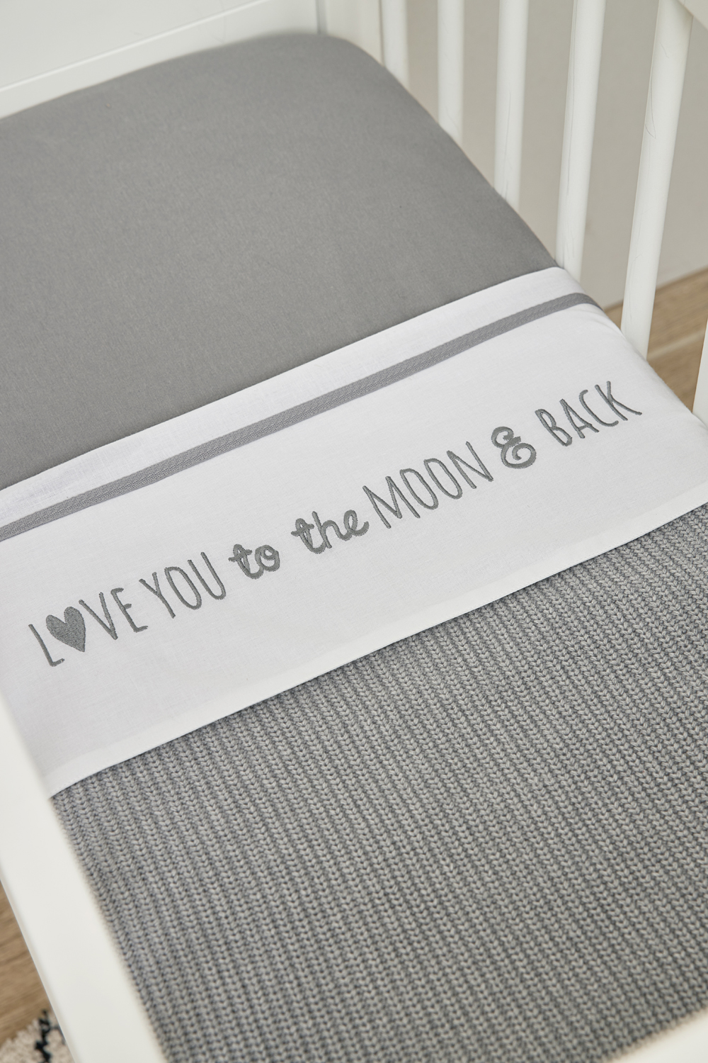 Hoeslaken Wieg Jersey Grijs 40x80/90cm - afbeelding 5