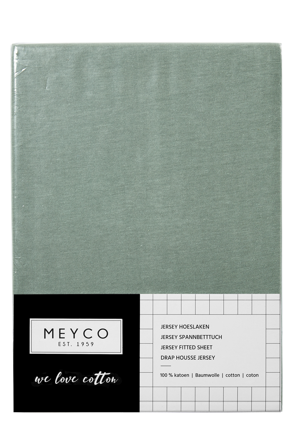 Hoeslaken Wieg Jersey Uni - Stone Green - 40x80/90cm - afbeelding 3