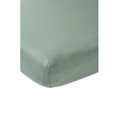 Meyco - Hoeslaken Ledikant Jersey Stone Green - 60x120cm