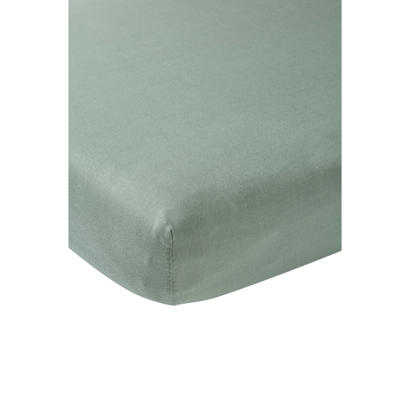 Meyco - Hoeslaken Ledikant Jersey Stone Green - 60x120cm