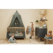 Meyco - Hoeslaken Ledikant Uni Forest Green 60x120cm