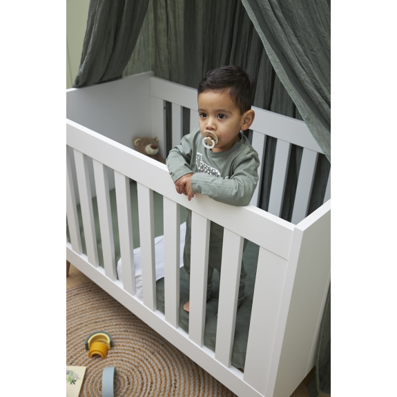 Meyco - Hoeslaken Ledikant Uni Forest Green 60x120cm