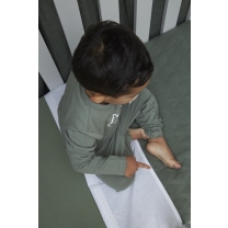 Hoeslaken Juniorbed Jersey Uni - Bosgroen - 70x140cm