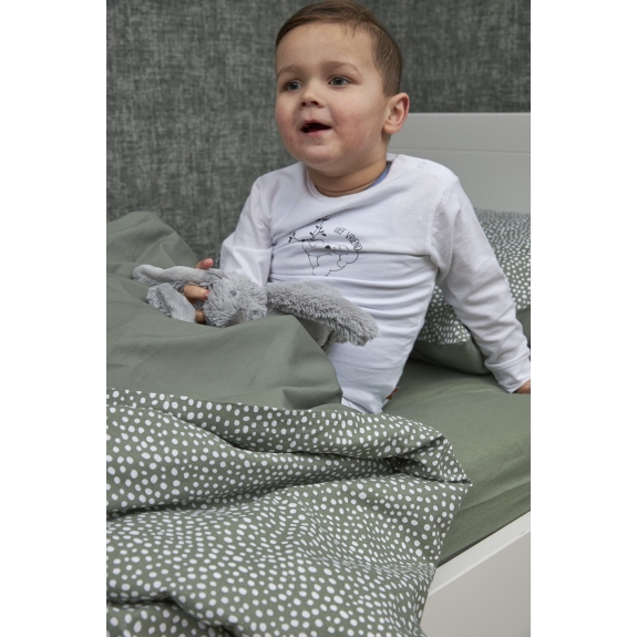Hoeslaken Juniorbed Jersey Uni - Bosgroen - 70x140cm