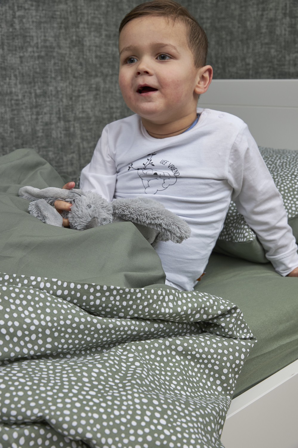 Hoeslaken Juniorbed Jersey Uni - Bosgroen - 70x140cm - afbeelding 5