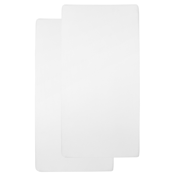 Hoeslaken Wieg 2-Pack Jersey Uni - White - 40x80/90cm