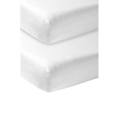 Hoeslaken Wieg 2-Pack Jersey Uni - White - 40x80/90cm