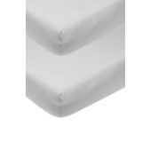 Wieg Hoeslaken 2-pack Jersey Uni - Licht Grijs - 40x80/9