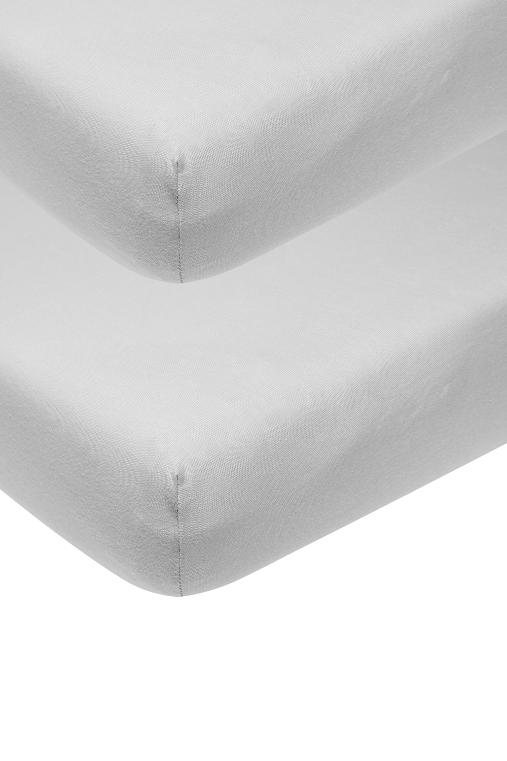 Wieg Hoeslaken 2-pack Jersey Uni - Licht Grijs - 40x80/9 - afbeelding 2